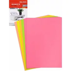 Цветная бумага для офисной техники neon mix Б-0606 А4, 50 л. 5 цветов 75 г ПП-00202445