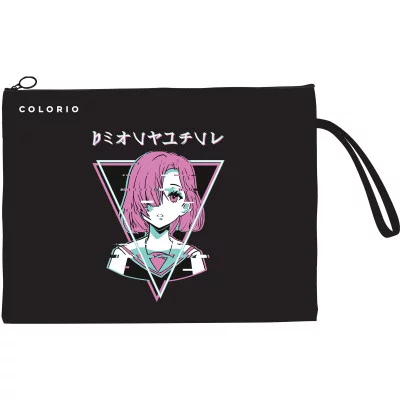 COKB-UT2-1018S5 Папка для тетрадей А5 из силикона на молнии с петелькой. Colorio