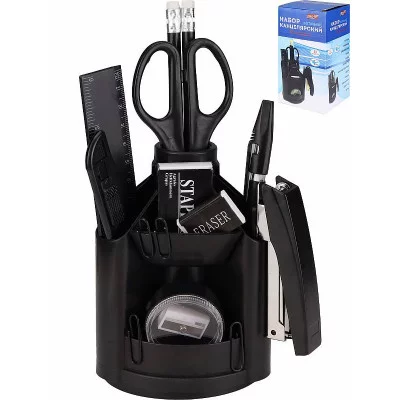 Набор канцелярский настольный. МИНИДЕСК. 13 предметов (КВ-9375) в картонной коробке КВ-9375