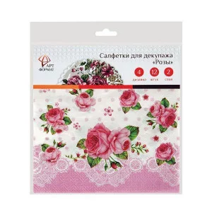 Салфетка для декупажа 1шт АРТФормат РОЗЫ Расцветки ассорти Разбор105423