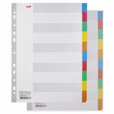 Разделитель листов А4 10цв картон HATBER_ 11004 315263