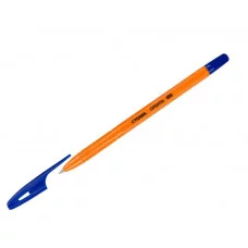 Ручка шариковая СТАММ "Орбита 100" синяя, 0,7мм, оранжевый корпус 370168