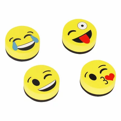 Губка-стиратель для досок OfficeSpace Смайлик 50мм материал EVA желтый европодвес 261123