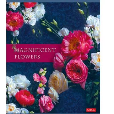 Тетрадь 80л А5ф клетка 65г/кв.м на скобе серия -Роскошные цветы- ТК8191