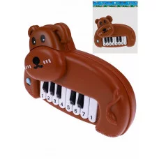 Детское пианино "Мишка" 20х5х17 см (бат. 2*АА не в компл.,в пакете) ( Арт. 2081947)