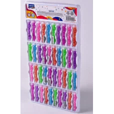 Бисер 2 мм, 6 г, 6 цветов, пластиковая туба 1 шт M-20038