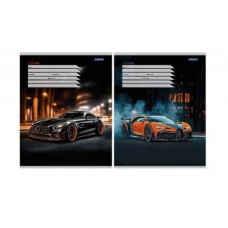 Тетрадь КОСАЯ ЛИНИЯ 12 л. РАЗНЫЕ АВТОМОБИЛИ - 3 (12-4154) цвет.мелов.обл. 12-4154