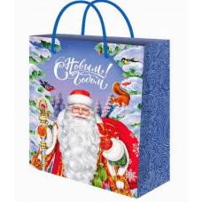 Dream cards Пакет подар. с мат.лам. и глит. 26 4х32 7х13 6 см (L) Борода из ваты 190г ППК-2340