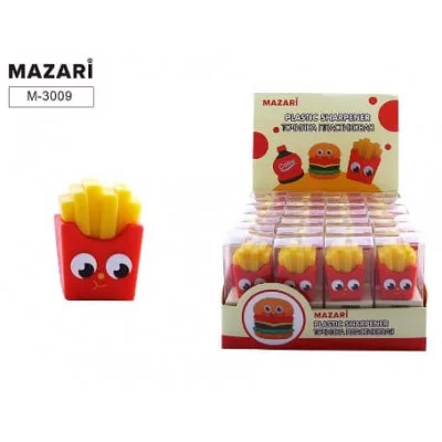 Точилка пластиковая FRIES, 1 отверстие для заточки, 1 дизайн, ПВХ-упаковка M-3009