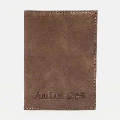 Обложка д/автодок, 9*0,5*12 см, иск, К/З №6, бежевый 7096803