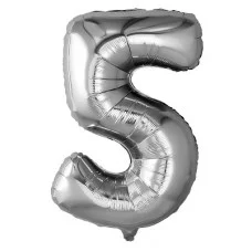 Шар Agura Цифра 5 Серебро (32\'/81 см, 1 шт) 759318