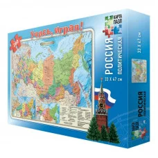 Карта-пазл. Россия политическая. 260 дет. 33х47 см. ГЕОДОМ