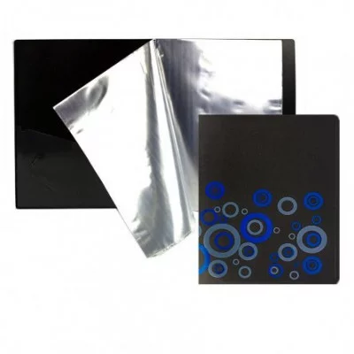 Папка с 20 вкладышами, А4, 236х310х12мм, 500 мкм, Sahand, пластик, вкладыши 30 мкм, карман для визитки, черный матовый BC272