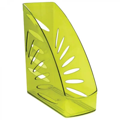 Лоток для бумаг вертикальный Стамм "Тропик", тонированный, цвет лайм Стамм 215496