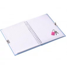 Подарочный блокнот 13,0 см * 18,0 см , гребень, Alingar, ламинация, замочек, 50 л., клетка, "Нежная русалка", единорожек AL11305/1