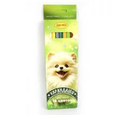 Карандаши 18цв., ТМ "Лимпопо" "Торик"  пластиковые КарЦ188