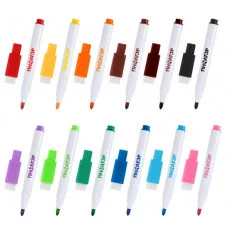 Маркеры стираемые 2 мм для белой доски и планера со стирателем НАБОР 12 ЦВЕТОВ, ПИФАГОР, 152565