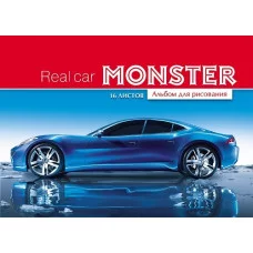 Альбом для рисования А4 16л ЯРКО-СИНЕЕ АВТО (16-6344) Аль1643