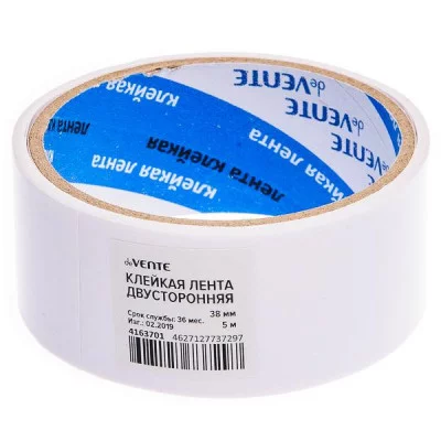 Клейкая лента двусторонняя 38*5 основа полипропилен DEVENTE 4163701 363395