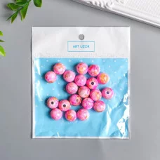 Набор бусин для творчества пластик "Мраморные. Сирень" d=1,2 см набор 20 гр 7490038