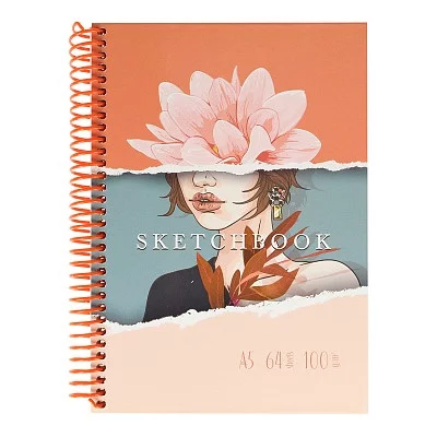 Скетчбук А5 Цветок (А5, 7БЦ, гл лам, 64л, 100г) C64-0880