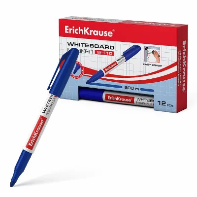 Маркер для досок ErichKrause 1 шт. W-110, цвет чернил синий  56916