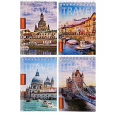 БЛОКНОТ А6 60л. АРХИТЕКТУРНЫЕ ВИДЫ Б60-0459 ассорти, на гребне