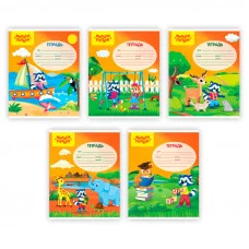 Тетрадь 12л., косая линия Мульти-Пульти "Приключения Енота"