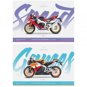 Альбом для рисования 12л А4 на скрепке ArtSpace Техника For speed 280696