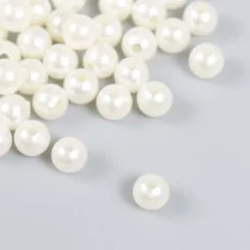 Набор бусин декоративных пластик "Жемчуг" (набор 50 шт) 0,8х0,8 см 1056515