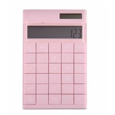 Калькулятор Alingar 12 разрядов 172*100*18 мм двойное питание розовый выдвижная подставка батарея в комплекте 1шт AL13233