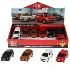 Машина металл 1 шт. HYUNDAI CRETA/SKODA YETI 12 см,двери,багаж, инерц, ассорт. Технопарк  CRETAYETI-12DB12-MIX