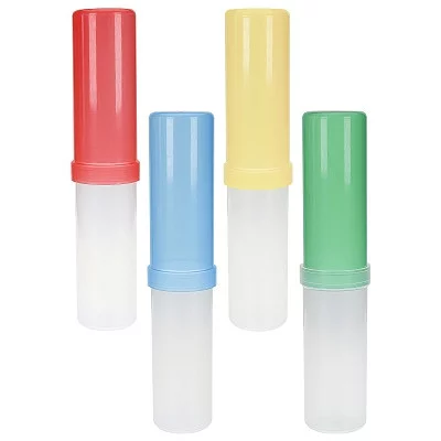 Пенал-тубус АССОРТИ  "Стандарт плюс" прозрачный+цветной прозрачный (ПН-2851), пластик ПН-2851