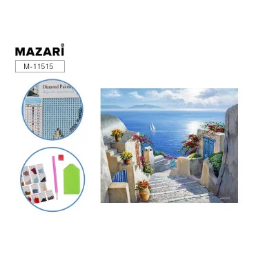 Алмазная мозаика НАБЕРЕЖНАЯ, холст 25х30 см (размер выкладки 20х25 см), ОПП-упаковка M-11515