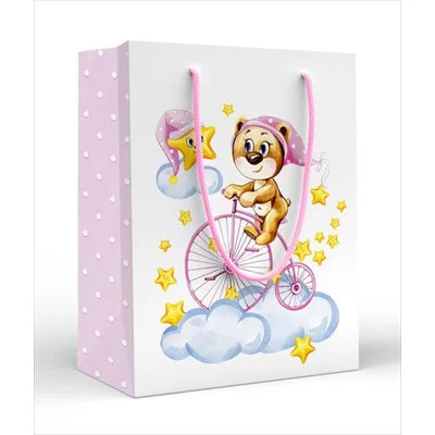 Пакет подарочный (M) мишка на велосипеде Хорошо 15.11.01990