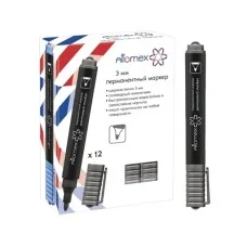 Маркер перманентный "Attomex" круглый корпус, пулевидный наконечник 3мм, черный 5043501