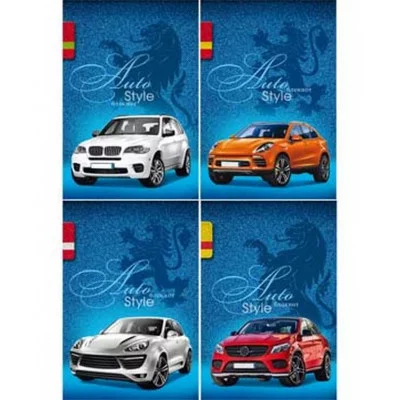 БЛОКНОТ А6 40л. на гребне АВТО НА ДЖИНСОВОМ ФОНЕ Б40-3602 ассорти, клетка