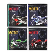 БЛОКНОТ А6 40л на цвет. спирали МОТОЦИКЛ И ПАНТЕРА Б40-1782