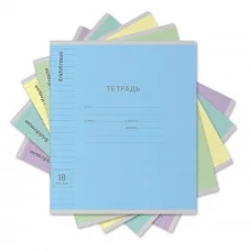 Тетрадь школьная ученическая ErichKrause Классика Visio ассорти, 18 листов, линейка 35289