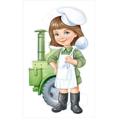 Плакат фигурный А3 Империя Поздравлений Военная девочка 29979