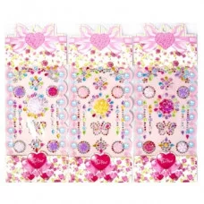 Наклейки-стразы Alingar, акриловые, пакет с европодвесом "Цветочная поляна" AL8197
