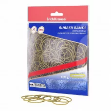 Канцелярские резинки для денег ErichKrause диаметр 40 мм/длина 60 мм, натур.цвет  59838