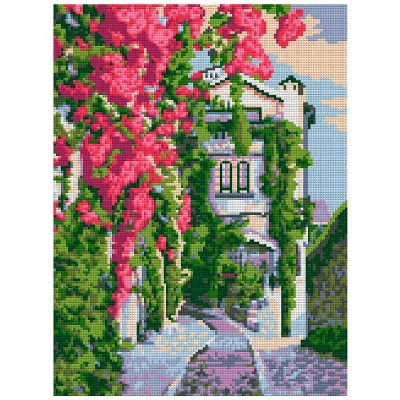 Набор для творчества Алмазная мозаика Итальянский дворик 30*40 см полное заполнение Ам-041 LORI Ам-041