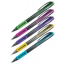 Ручка шариковая автоматическая Berlingo "SI-400 Color" синяя, 0,7мм, грип, корпус ассорти 242244