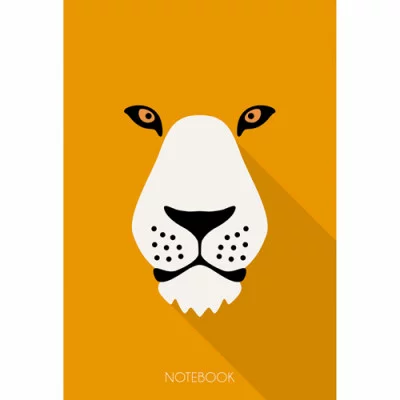 Блокнот А6 40л. Склейка. клетка. Лев БСК64016