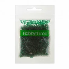 Бисер круглый прозрачный 2мм 10гр изумрудный №15 2-640/15 Альт 375046