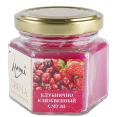 Свеча ароматическая, в банке, Клубнично-Клюквенный Смузи, 5*6 см, 1 шт. 5080213