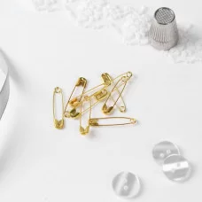 Булавка английская металл №0 2,8*0,5*0,1см наб 10шт цена за золотой 5208928