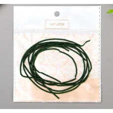 Канитель мягкая, гладкая 1 мм, глянец, насыщенно-зеленый 5 гр 5312055