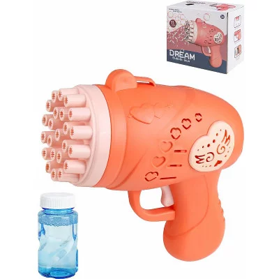 Генератор мыльных пузырей 50мл, на бат. (15х7.5х15см, цвет розовый, в коробке) (арт. МПЗ-8201) МПЗ-8201